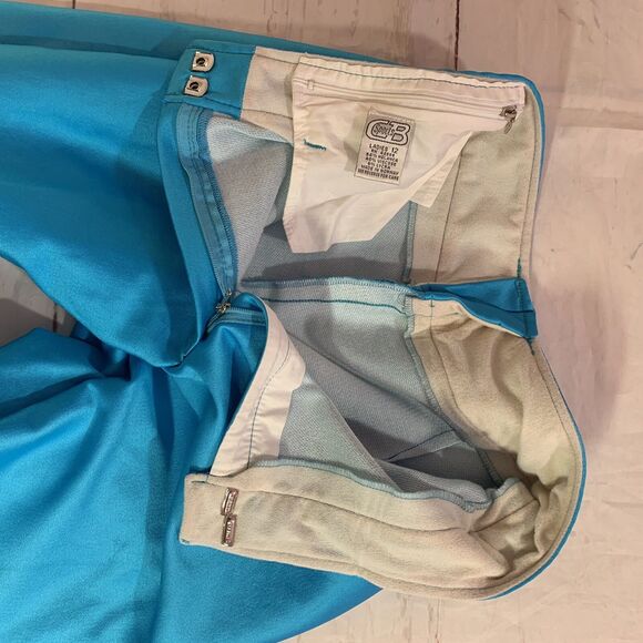 Vintage 80s CB Sports Ladies 12 Stirrup Ski Pants Blue Helanca Norway Retro snow - Picture 8 of 16